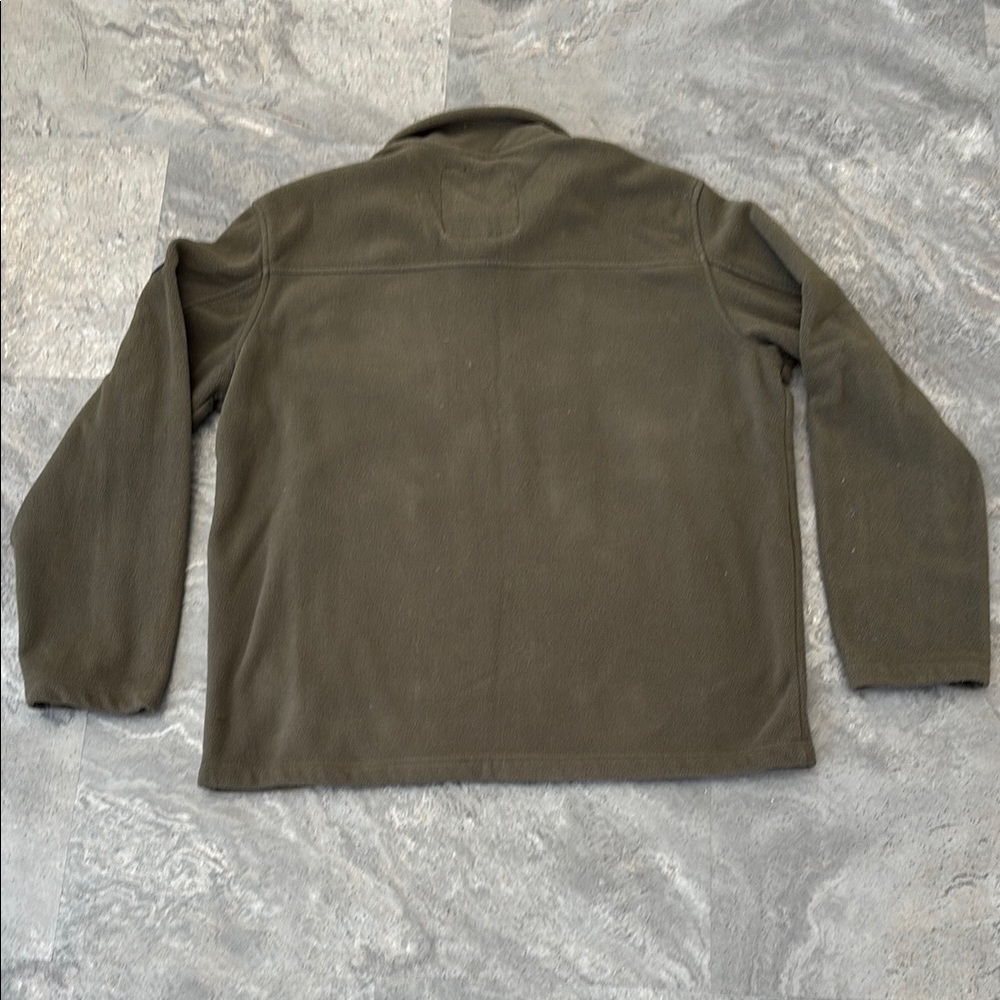NWOT London Fog Men’s Green Fleece Zip Up Shirt, Fall, Zipper Pockets, Size L - Picture 14 of 17